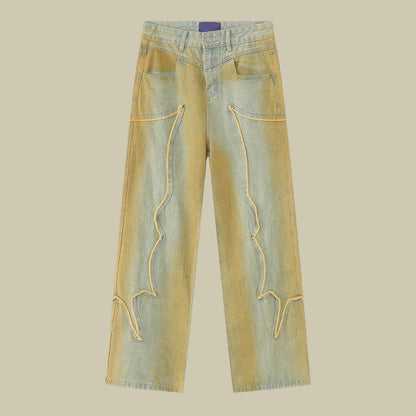Collective Oversized - Men's Distressed Baggy Denim Indigo
