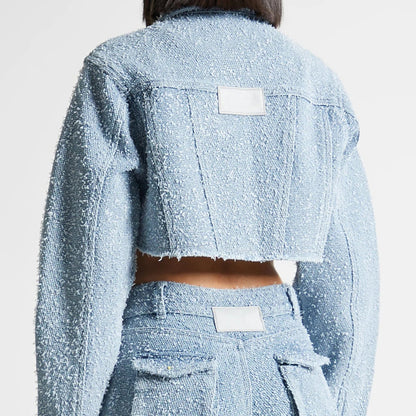 Collective Oversized - Women's Distressed Blue Cotton 2 Piece