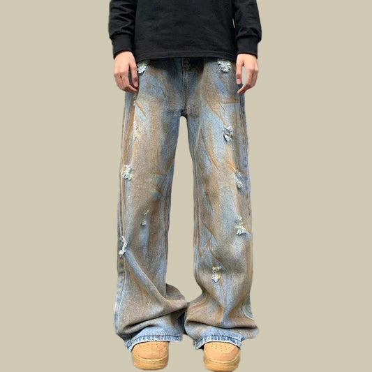 Collective Oversized Womens Denim Jeans Relaxed Fit Blue