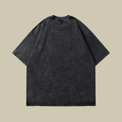 Collective Oversized - Men's Acid Wash Tee Indigo Cotton
