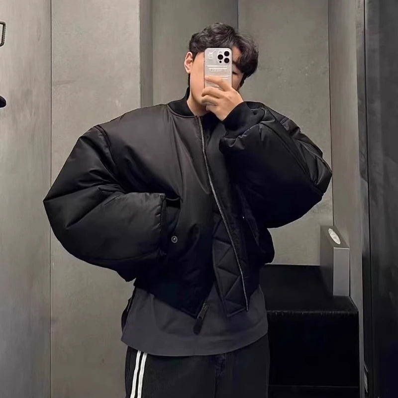 Collective Oversized - Men's Puffy Bomber Jacket Nylon
