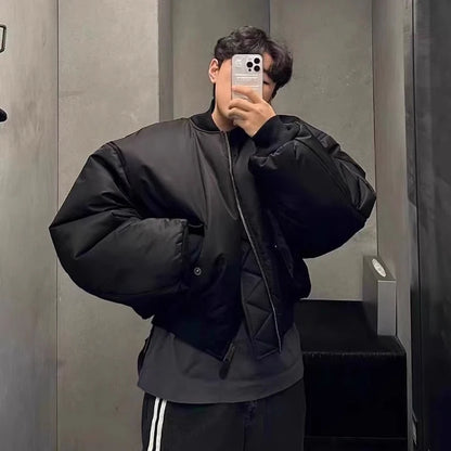 Collective Oversized - Men's Puffy Bomber Jacket Nylon