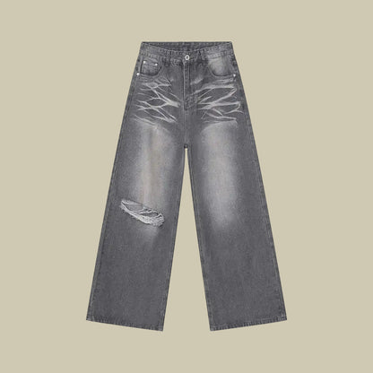 Collective Oversized - Men's Denim Jeans Indigo Wide Leg