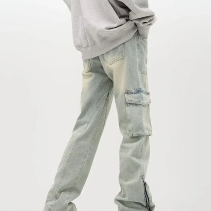Collective Oversized - Men's Cargo Pants Urban Cotton Black