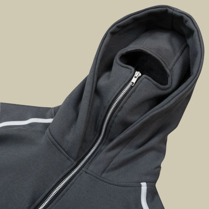 Collective Oversized - Mens No Face Hoodie Cotton Black