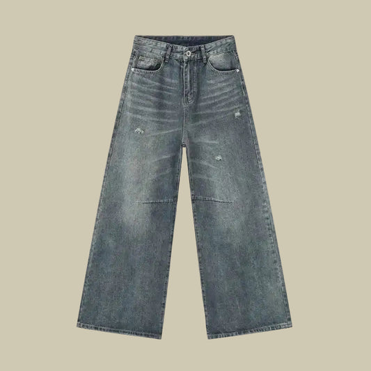 Collective Oversized - Men's Denim Pants Blue Cotton Casual