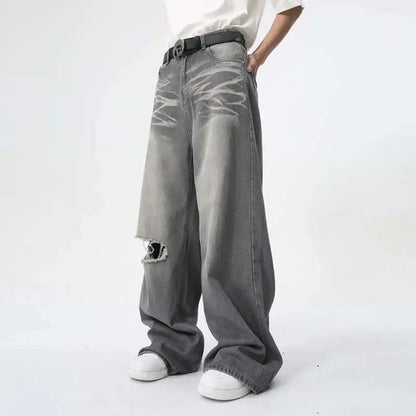 Collective Oversized - Men's Denim Jeans Indigo Wide Leg