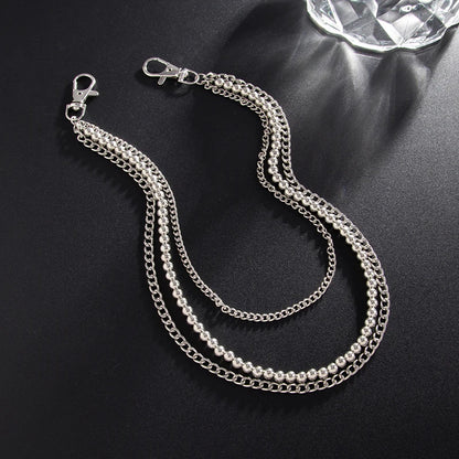 Collective Oversized - Unisex Pants Chain Metal Silver