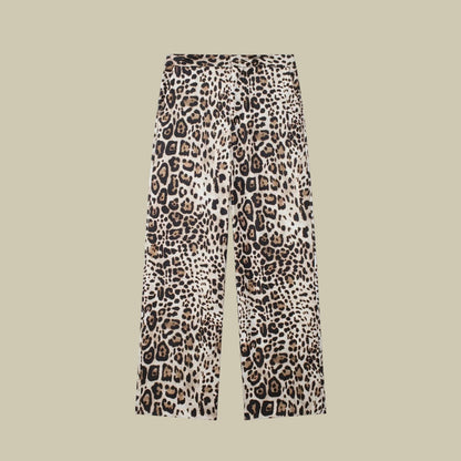 Collective Oversized - Women's Leopard 2pc Women Cotton Tan