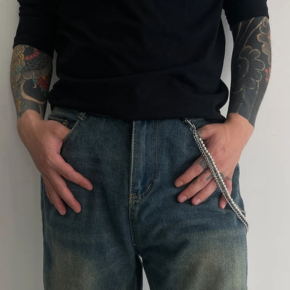 Collective Oversized - Unisex Pants Chain Metal Silver