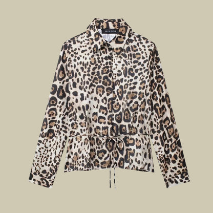Collective Oversized - Women's Leopard 2pc Women Cotton Tan