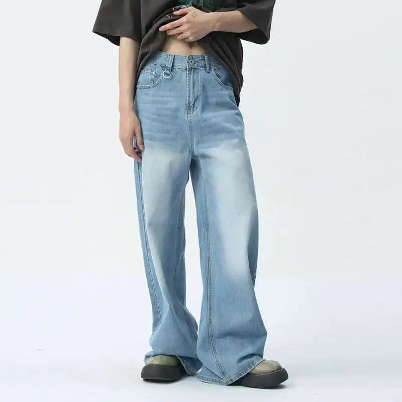 Collective Oversized - Men's Wide Leg Jeans Indigo Denim