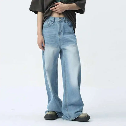 Collective Oversized - Men's Wide Leg Jeans Indigo Denim