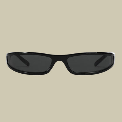 Collective Oversized - Women's Narrow Sunglasses Black Poly