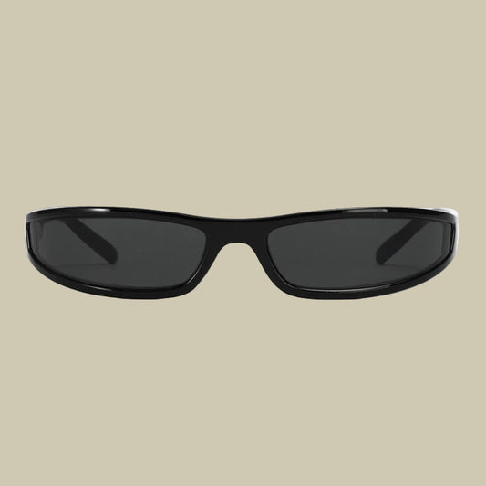Collective Oversized - Women's Narrow Sunglasses Black Poly