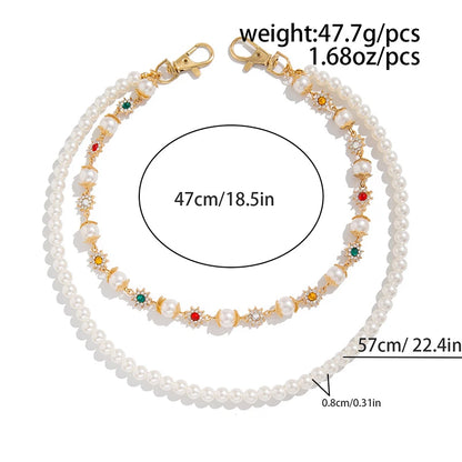 Collective Oversized - Unisex Pants Chain Pearl Bloom