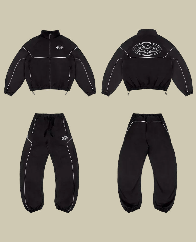 Collective Oversized - Men's Tracksuit Casual Cotton Black