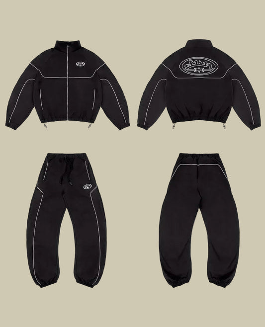 Collective Oversized - Men's Tracksuit Casual Cotton Black