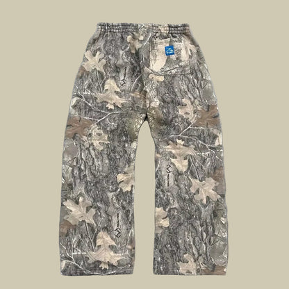 Collective Oversized - Women's Retro Camo Pants Green Cotton