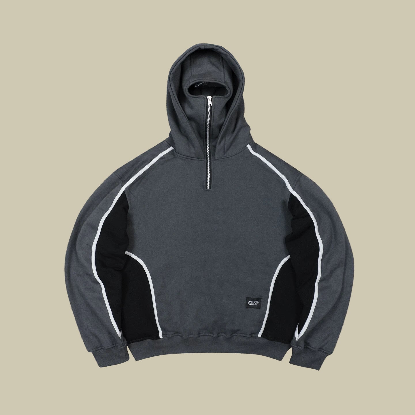 Collective Oversized - Mens No Face Hoodie Cotton Black