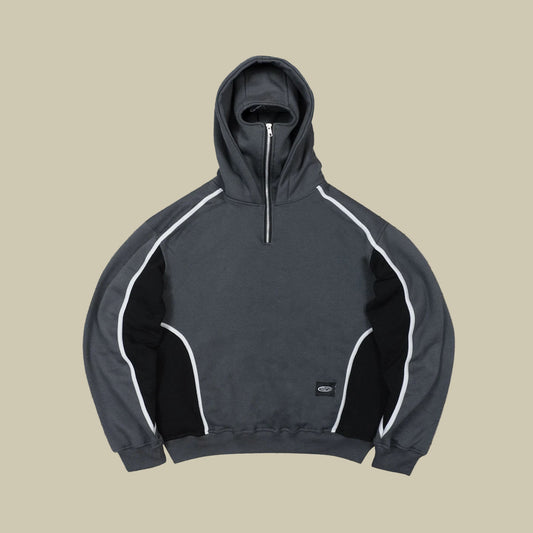 Collective Oversized - Mens No Face Hoodie Cotton Black
