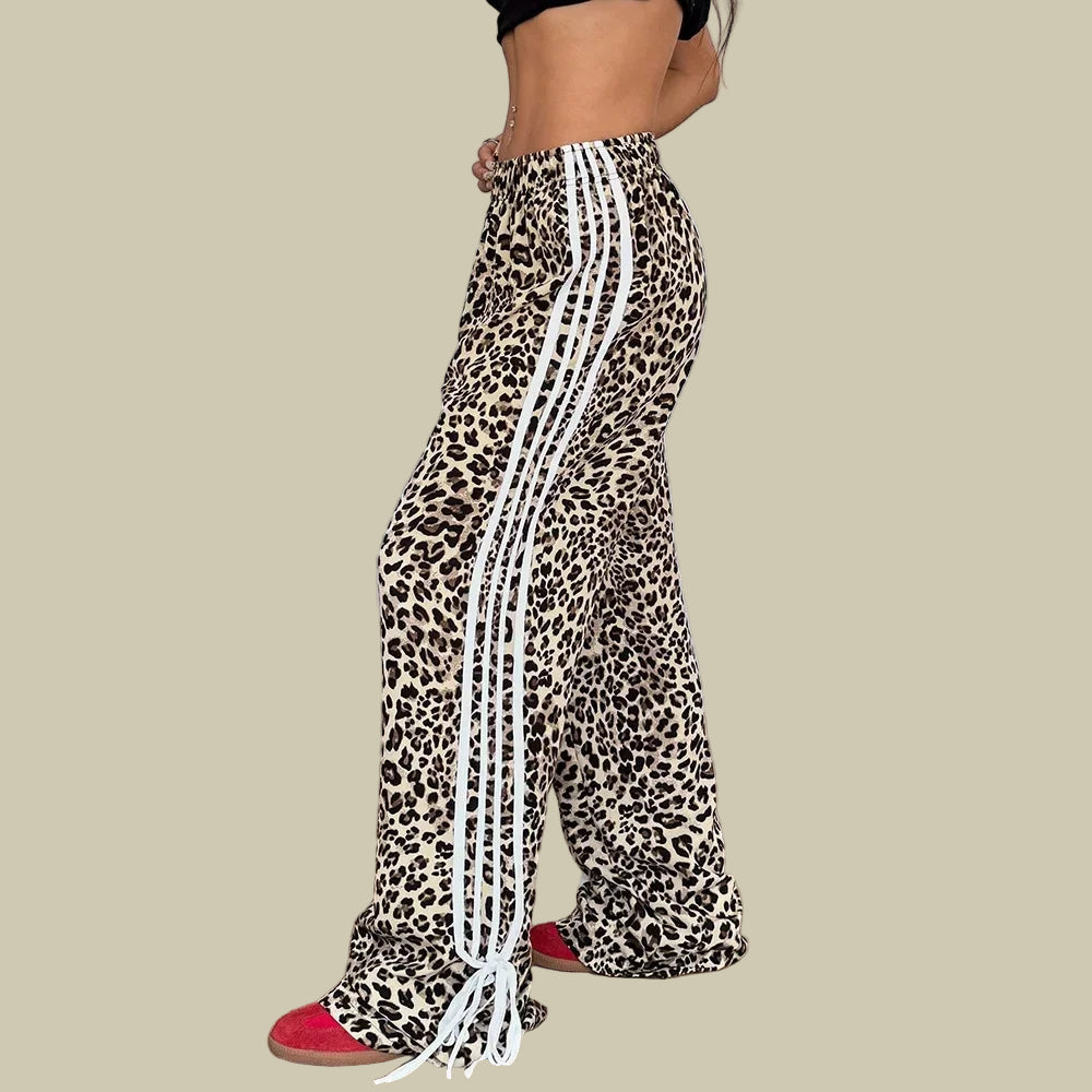 Collective Oversized - Women's Striped Pants Loose Cotton