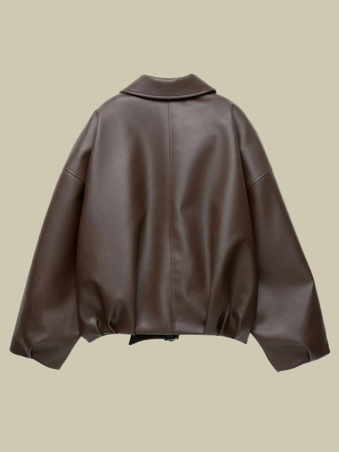 Collective Oversized - Men's Faux Leather Jacket Black Fit