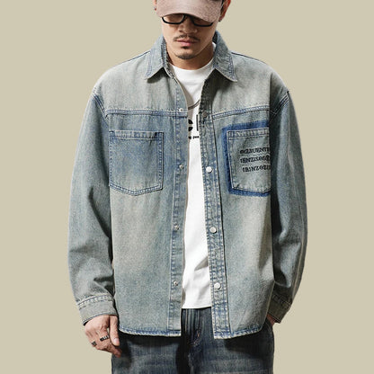 Collective Oversized - Men's Denim Shirt Indigo Relaxed