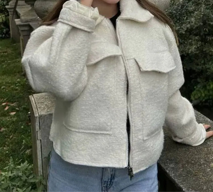 Collective Oversized - Women's Jacket Black Wool Cozy Women