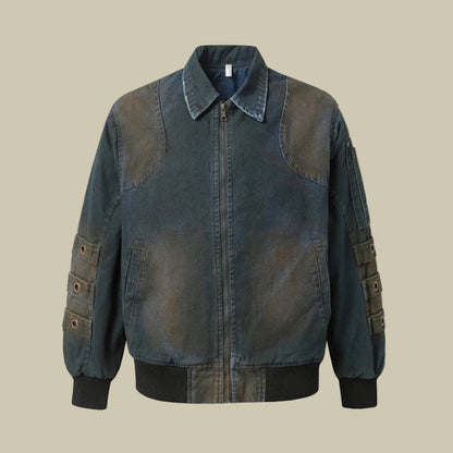 Collective Oversized - Men's Denim Padded Jacket Indigo