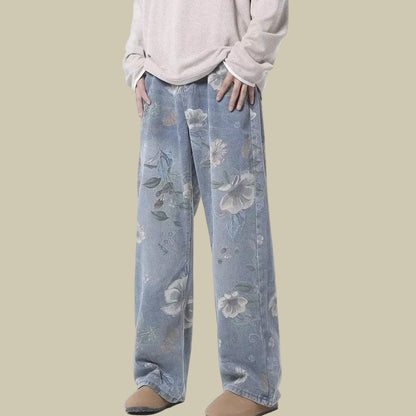 Collective Oversized - Men's Korean Tie-Dye Denim Color