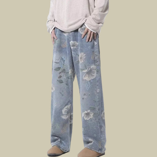 Collective Oversized - Men's Korean Tie-Dye Denim Color