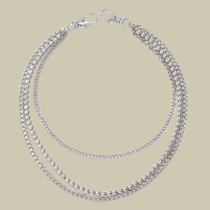 Collective Oversized - Unisex Pants Chain Metal Silver