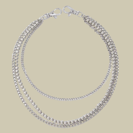 Collective Oversized - Unisex Pants Chain Metal Silver