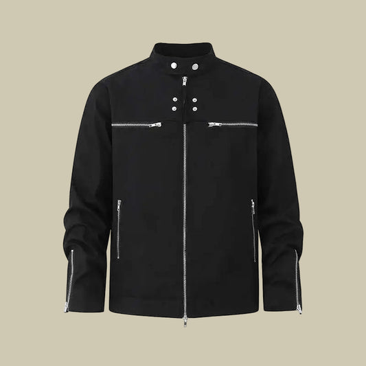 Collective Oversized - Men's Biker Zipper Jacket