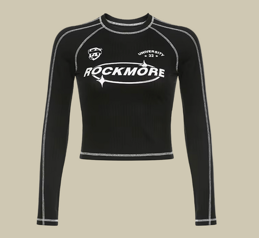 Collective Oversized - Women's Black Cotton Crop Top