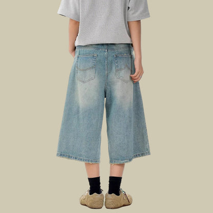 Collective Oversized - Men's Blue Oversized Denim Shorts