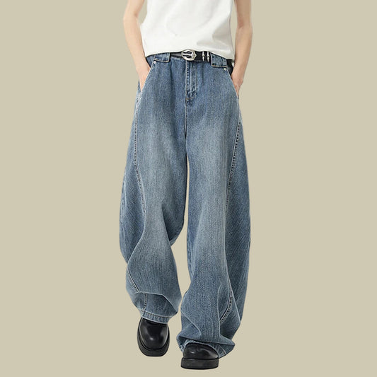 Collective Oversized - Men's Baggy Denim Jeans Blue