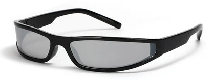Collective Oversized - Women's Narrow Sunglasses Black Poly
