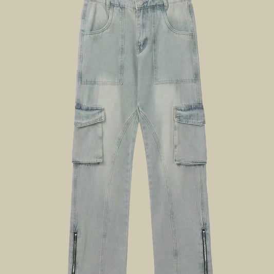 Collective Oversized - Men's Cargo Pants Urban Cotton Black